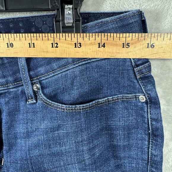 Levi's 525 Perfect Waist Straight Leg Jeans Womens 12 Blue Denim Stretch Zipper - Picture 6 of 14